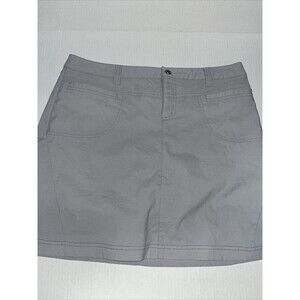 Athleta Dipper Cargo Skirt Skort Mesh Short  Light Gray Size 14